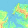 Mappa topografica Darwin, altitudine, rilievo