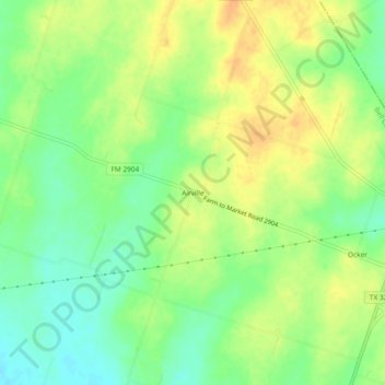 Mappa topografica Airville, altitudine, rilievo