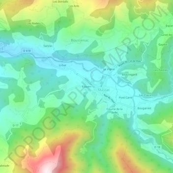 Mappa topografica Esquen, altitudine, rilievo