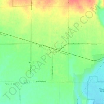 Mappa topografica Verdi, altitudine, rilievo