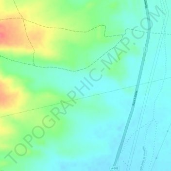 Mappa topografica Mapocho, altitudine, rilievo