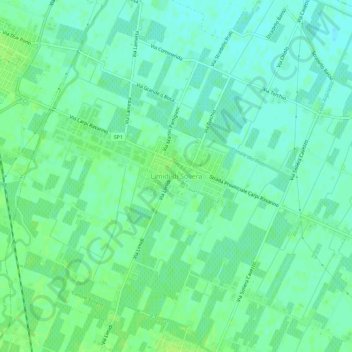Mappa topografica Limidi di Soliera, altitudine, rilievo