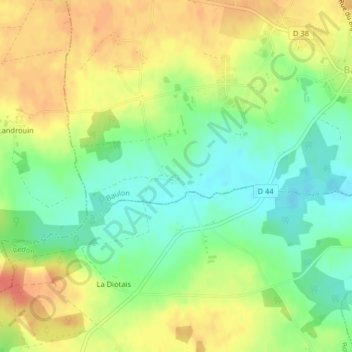 Mappa topografica Le Champ du Tour, altitudine, rilievo