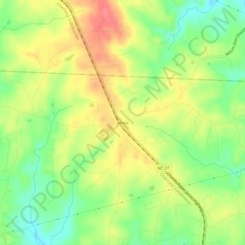 Mappa topografica Alexis, altitudine, rilievo