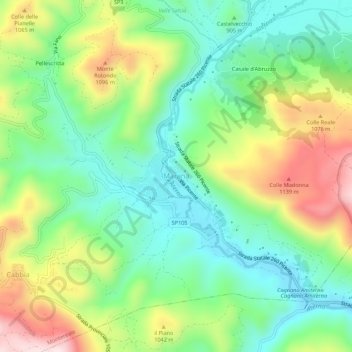 Mappa topografica Marana, altitudine, rilievo