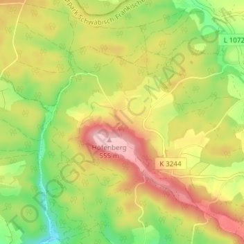 Mappa topografica Spiegelrain, altitudine, rilievo