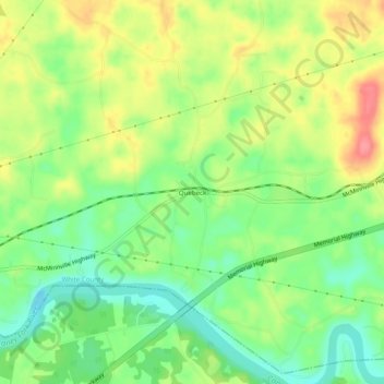Mappa topografica Quebeck, altitudine, rilievo