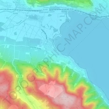 Mappa topografica Bodman, altitudine, rilievo