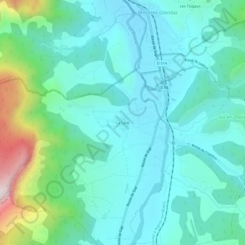 Mappa topografica La Salle, altitudine, rilievo