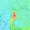 Mappa topografica Perspective sur mont Ventoux, altitudine, rilievo