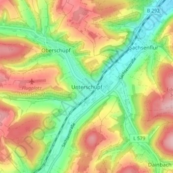 Mappa topografica Unterschüpf, altitudine, rilievo