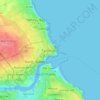 Mappa topografica Tynemouth, altitudine, rilievo