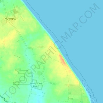 Mappa topografica Out Newton, altitudine, rilievo