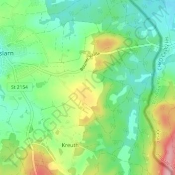 Mappa topografica Teufelstein, altitudine, rilievo