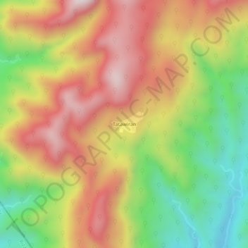 Mappa topografica Tatawiran, altitudine, rilievo