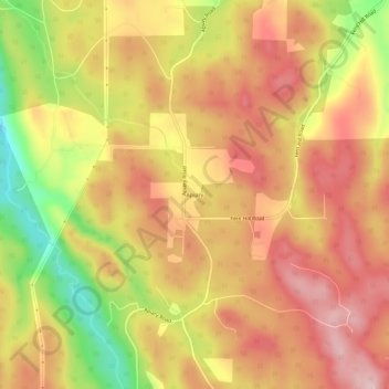 Mappa topografica Apiary, altitudine, rilievo