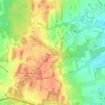 Mappa topografica Bramberg, altitudine, rilievo