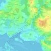 Mappa topografica La Madeleine, altitudine, rilievo