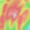 Mappa topografica Crêt de Chalam, altitudine, rilievo