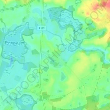 Mappa topografica Gustävel, altitudine, rilievo