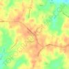 Mappa topografica Montpelier, altitudine, rilievo