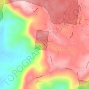 Mappa topografica Mapleton Falls, altitudine, rilievo