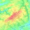 Mappa topografica Kergroas, altitudine, rilievo