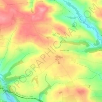 Mappa topografica Doddycross, altitudine, rilievo