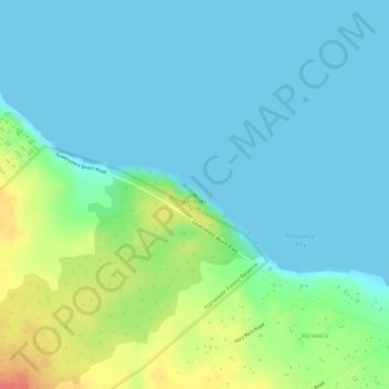 Mappa topografica Sand Hill, altitudine, rilievo