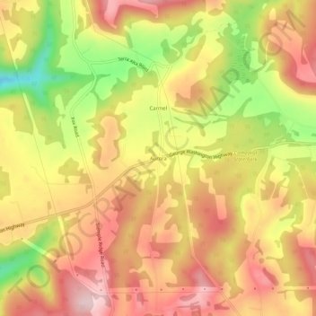 Mappa topografica Aurora, altitudine, rilievo