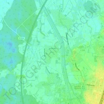 Mappa topografica Weier, altitudine, rilievo