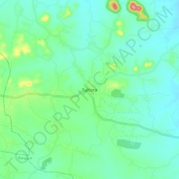 Mappa topografica Saltora, altitudine, rilievo