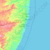 Mappa topografica Região Metropolitana do Recife, altitudine, rilievo