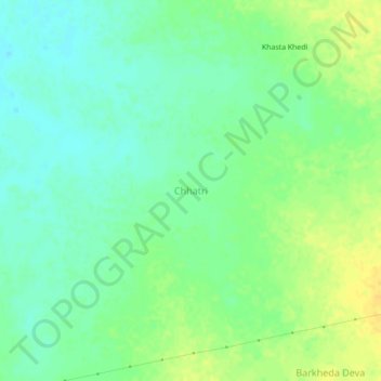 Mappa topografica Chhatri, altitudine, rilievo