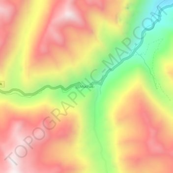 Mappa topografica Muchac, altitudine, rilievo