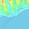 Mappa topografica Park Beach, altitudine, rilievo