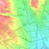Mappa topografica Trobajo del Camino, altitudine, rilievo