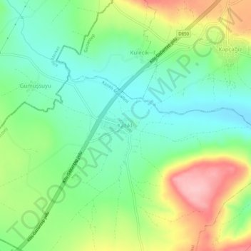 Mappa topografica Kazıklı, altitudine, rilievo