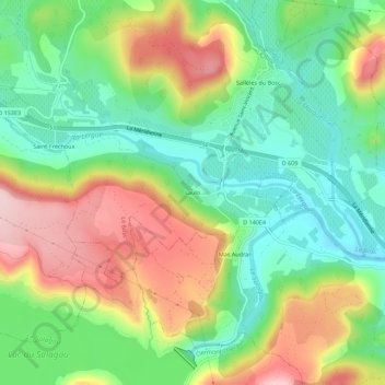 Mappa topografica Laulo, altitudine, rilievo