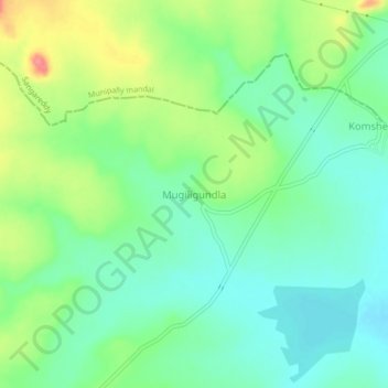Mappa topografica Mugiligundla, altitudine, rilievo