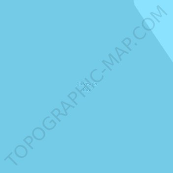 Mappa topografica Galveston Bay, altitudine, rilievo