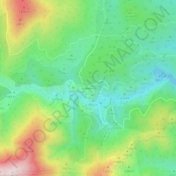 Mappa topografica La Vereda, altitudine, rilievo