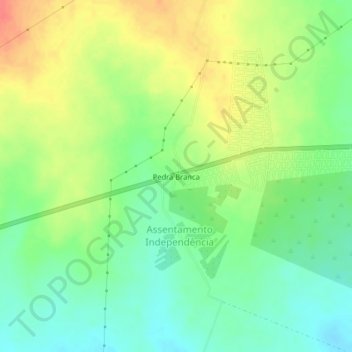 Mappa topografica Pedra Branca, altitudine, rilievo