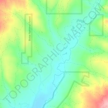 Mappa topografica Centerville, altitudine, rilievo