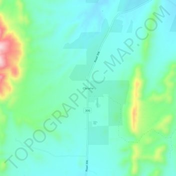 Mappa topografica Chrome, altitudine, rilievo