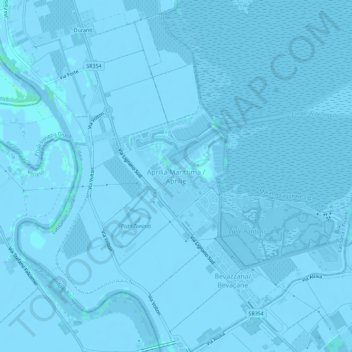 Mappa topografica Aprilia Marittima, altitudine, rilievo