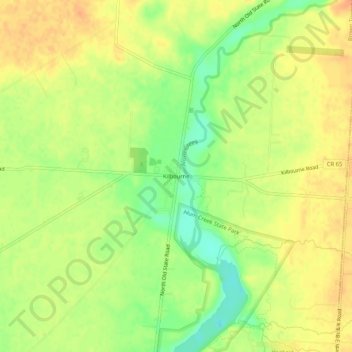 Mappa topografica Kilbourne, altitudine, rilievo