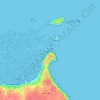 Mappa topografica Pointe de Bilfot, altitudine, rilievo