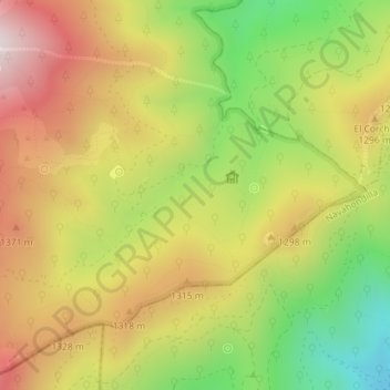 Mappa topografica El Castañar, altitudine, rilievo