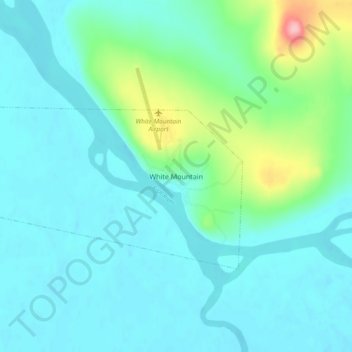 Mappa topografica White Mountain, altitudine, rilievo